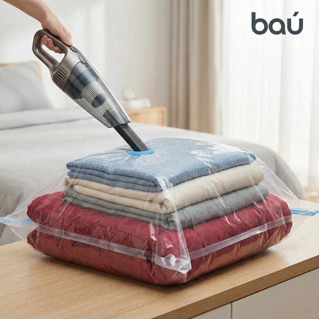 Kit 10 Sacos a Vácuo (M/G/XG) Premium + Bomba Eletric Sug Bivolt | Baú 80 Plus