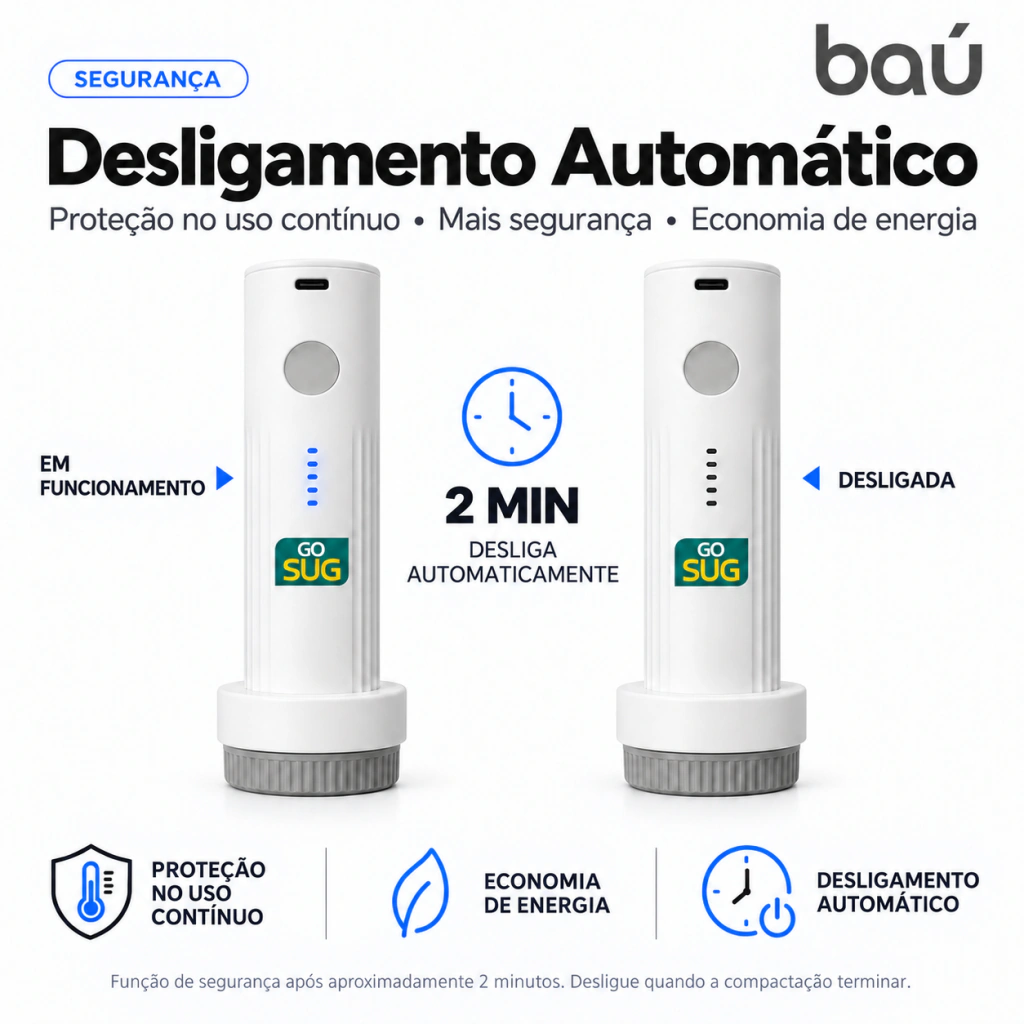 Bomba Elétrica Sucção De Ar Saco A Vácuo Potente | Sem Fio
