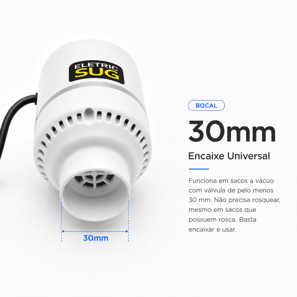 Bomba Elétrica de Sucção EletricSug (Bivolt) | Para Saco a Vácuo