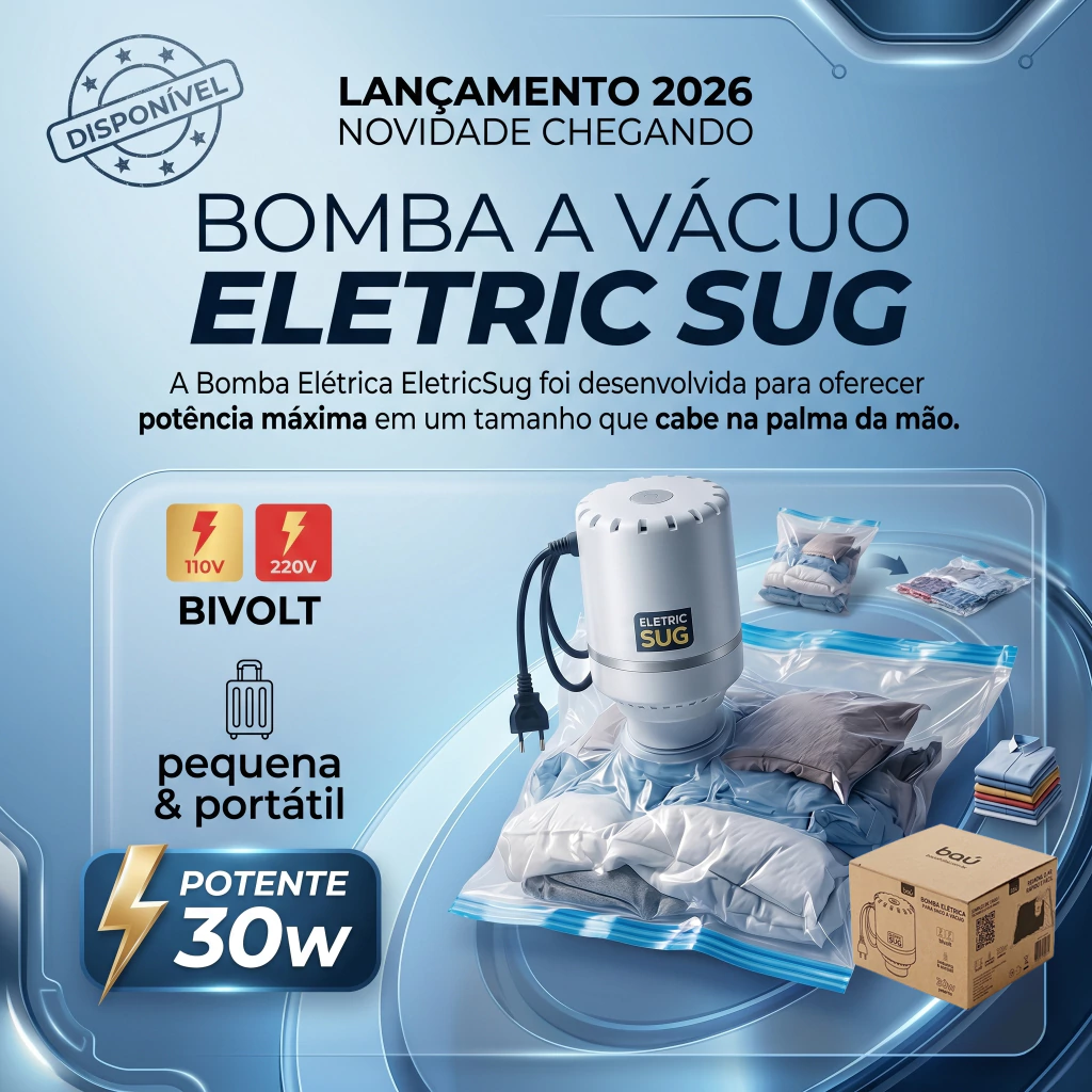 Bomba Elétrica de Sucção EletricSug (Bivolt) | Para Saco a Vácuo