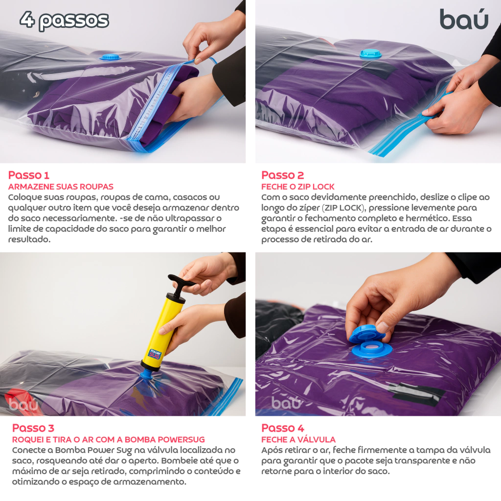 Bomba Manual de Sucção PowerSug | Para Saco a Vácuo