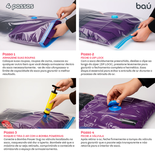 Bomba Manual de Sucção PowerSug | Para Saco a Vácuo