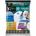Kit 10 Sacos a Vácuo (M/G/XG) Premium + Bomba Eletric Sug Bivolt | Baú 80 Plus