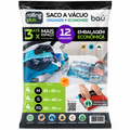 Kit 12 Sacos a Vácuo Manual p/Viagem s/Bomba - Enrole e Tire o Ar - Rolling Plus Baú